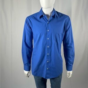 John Ashford large baby blue Brit pop dress shirt